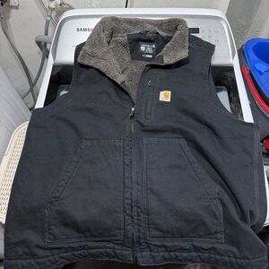 Carhartt Black Sherpa-Lined Vest
